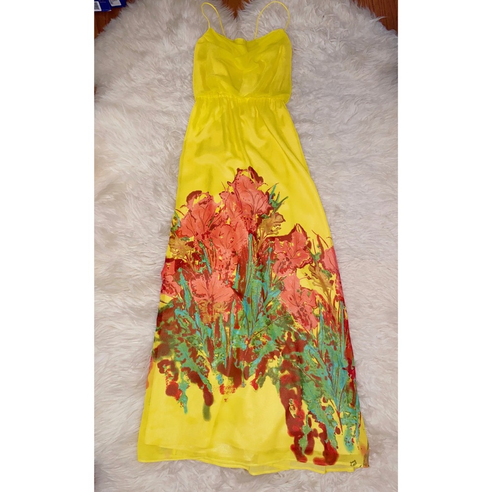 Aidan Mattox Yellow floral sundress - Picture 3 of 8